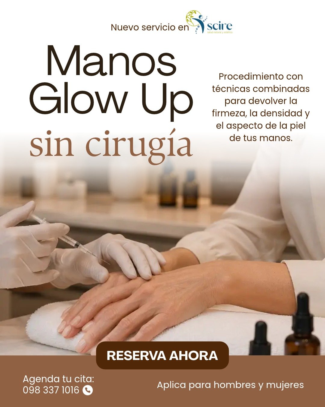 Manos Glow Up sin cirugía